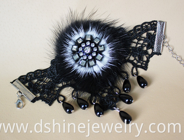 Black Crochet Lace Band